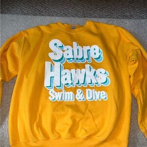 Sabre Hawks Kids Swim Yellow Sweatshirt